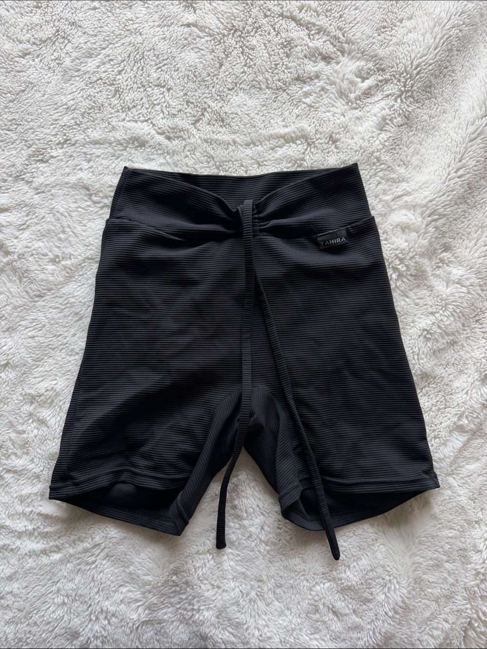 Tahira Drawstring Bike scrunch Shorts